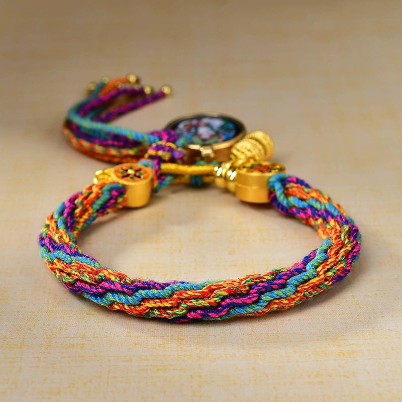 Handwoven Tibetan Thangka Blessing Bracelet