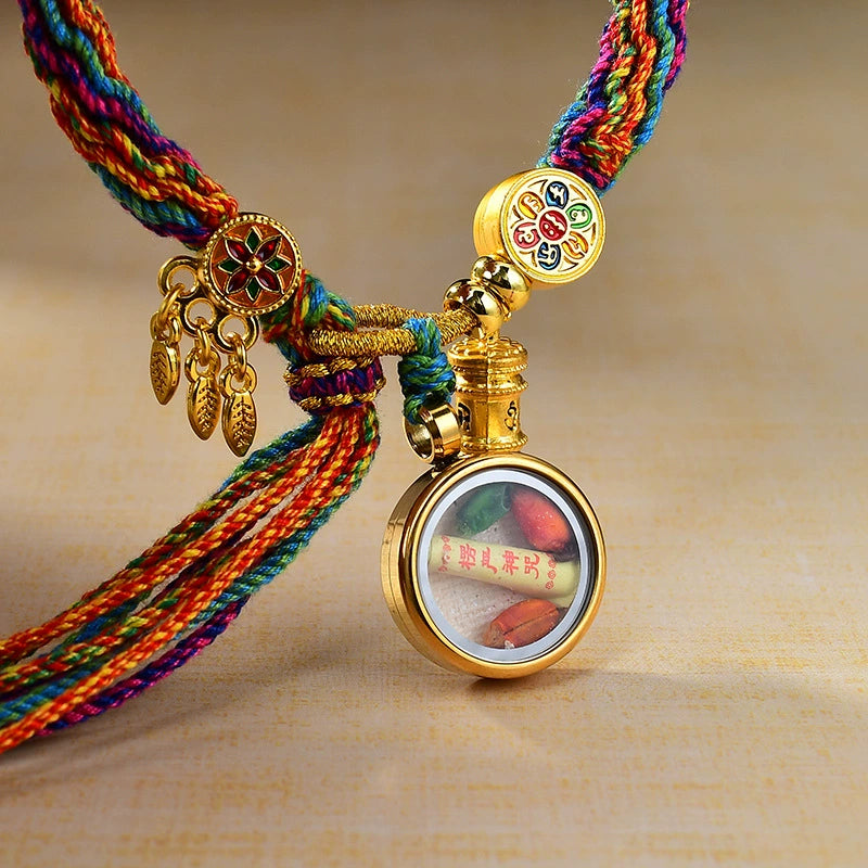 Handwoven Tibetan Thangka Blessing Bracelet